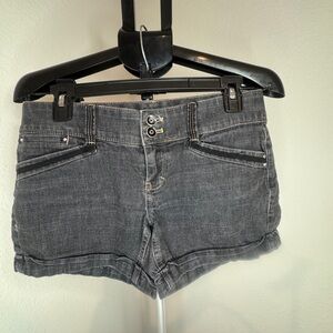 White House Black Market Gray Jean Shorts Fitted Style (#251)